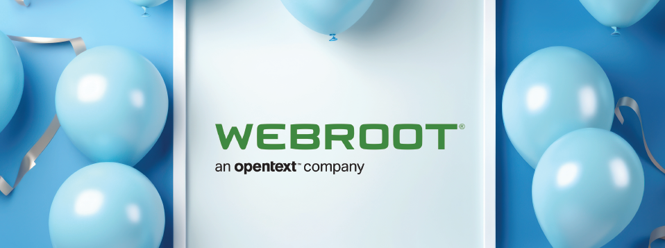Webroot Logo with Balloons