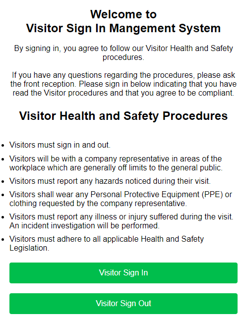 Welcome Page